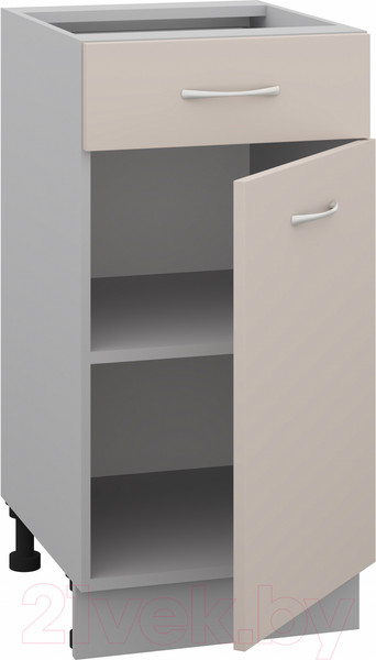 Изображение товара Шкаф-стол кухонный Кортекс-мебель Корнелия Лира НШ40р1ш без столешницы (капучино)