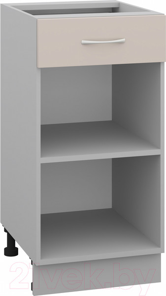 Изображение товара Шкаф-стол кухонный Кортекс-мебель Корнелия Лира НШ40р1ш без столешницы (капучино)