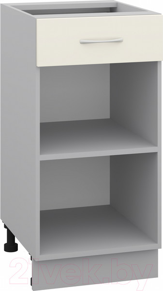 Изображение товара Шкаф-стол кухонный Кортекс-мебель Корнелия Лира НШ40р1ш без столешницы (крем)