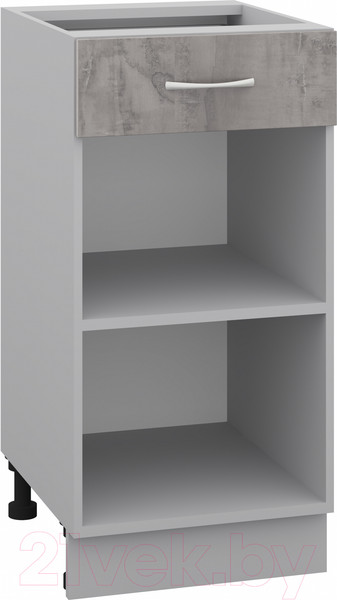 Изображение товара Шкаф-стол кухонный Кортекс-мебель Корнелия Лира НШ40р1ш без столешницы (оникс)