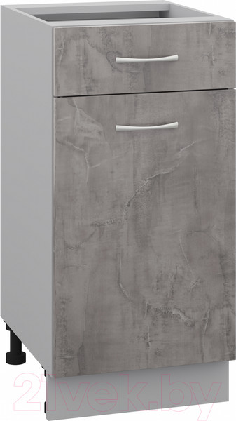 Изображение товара Шкаф-стол кухонный Кортекс-мебель Корнелия Лира НШ40р1ш без столешницы (оникс)