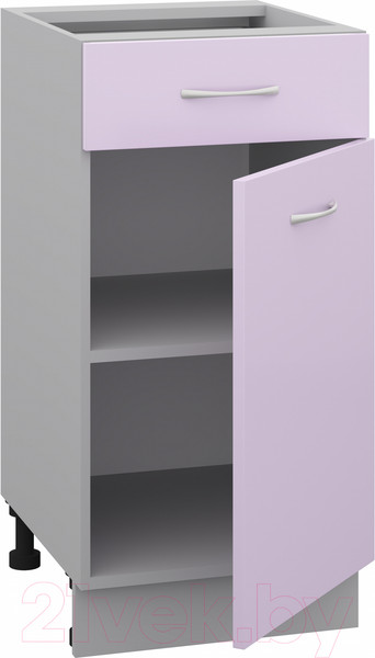 Изображение товара Шкаф-стол кухонный Кортекс-мебель Корнелия Лира НШ40р1ш без столешницы (сирень)