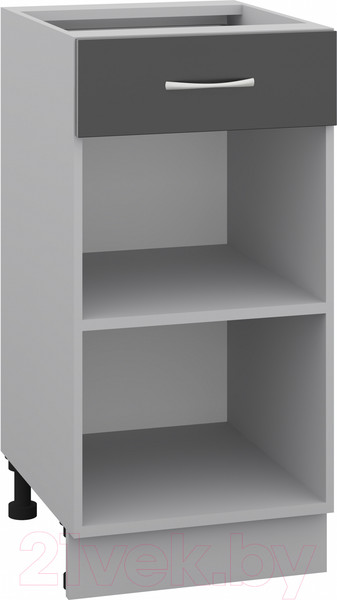 Изображение товара Шкаф-стол кухонный Кортекс-мебель Корнелия Лира НШ40р1ш без столешницы (черный)