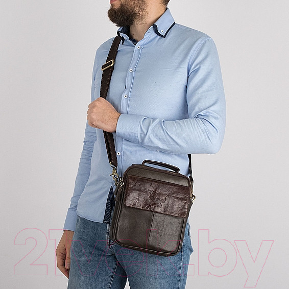 Изображение товара Сумка Poshete 196-1418-6M-DBW (коричневый)