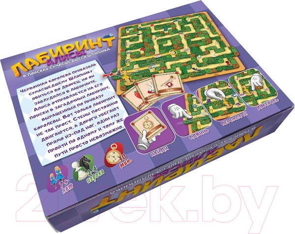Изображение товара Настольная игра Нескучные игры Лабиринт Алисы. В поисках сумашедшего шляпника / 12120002Р