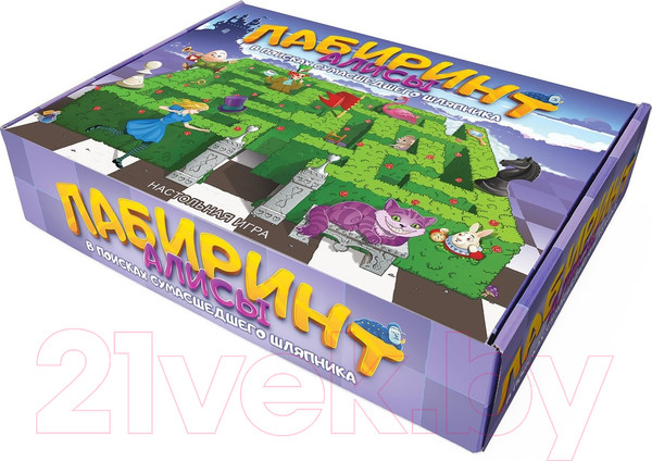 Изображение товара Настольная игра Нескучные игры Лабиринт Алисы. В поисках сумашедшего шляпника / 12120002Р