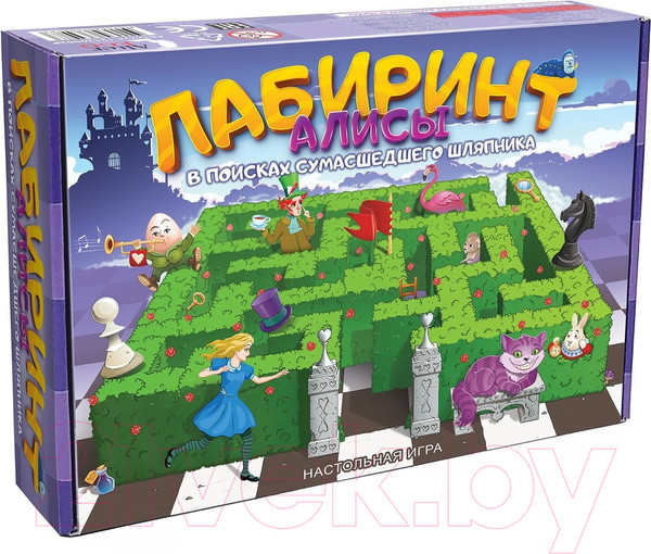 Изображение товара Настольная игра Нескучные игры Лабиринт Алисы. В поисках сумашедшего шляпника / 12120002Р