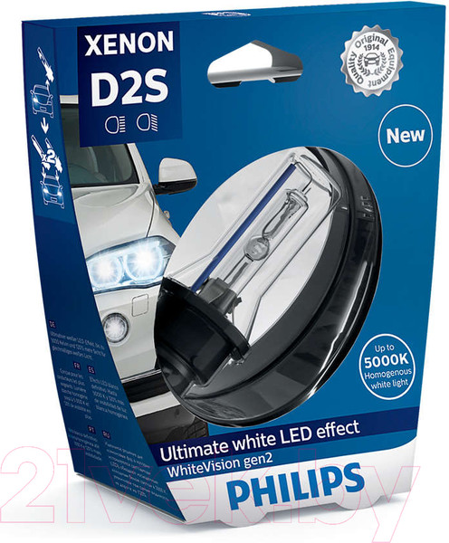 Изображение товара Автомобильная лампа Philips D2S 85122WHV2S1