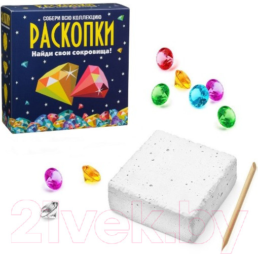 Изображение товара Набор для опытов Раскопки Сокровища / dig-8