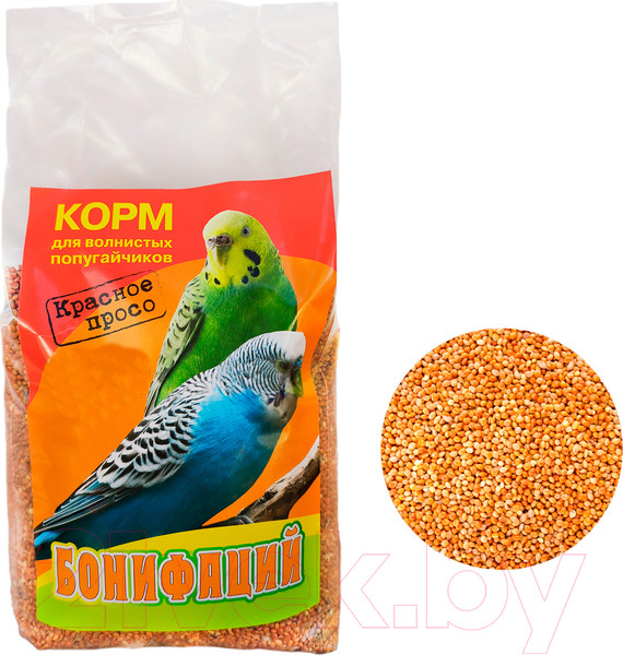 Изображение товара Корм для птиц Бонифаций Красное просо (0.5кг)
