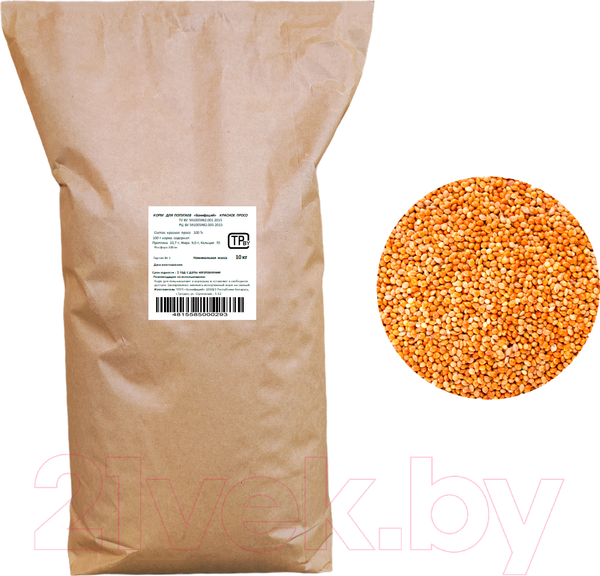 Изображение товара Корм для птиц Бонифаций Красное просо (10кг)