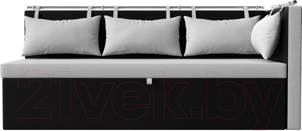 Изображение товара Скамья кухонная мягкая Лига Диванов Метро 41 правый / 58911 (экокожа, белый/черный)