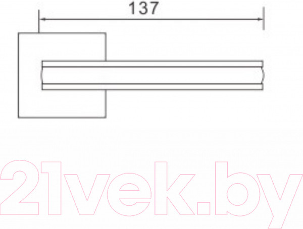 Изображение товара Ручка дверная Abriss R50.187 MSN/BL (сатин/черная вставка)