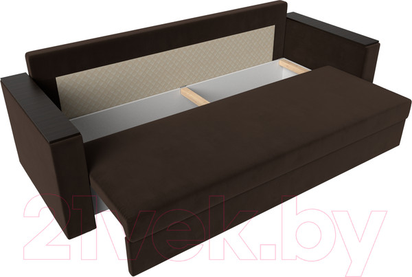 Изображение товара Диван Лига Диванов Атланта без стола (микровельвет коричневый)