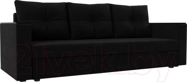 Изображение товара Диван Лига Диванов Атланта без стола (микровельвет черный)