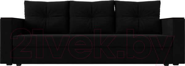 Изображение товара Диван Лига Диванов Атланта без стола (микровельвет черный)