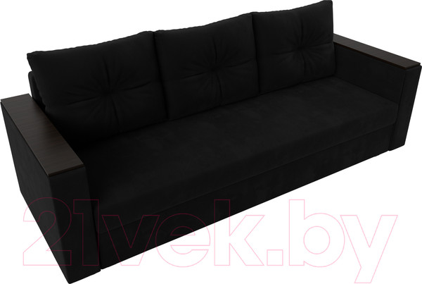 Изображение товара Диван Лига Диванов Атланта без стола (микровельвет черный)