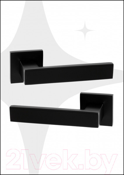 Изображение товара Ручка дверная Abriss R21.120 MBP/BL (черный матовый/черная вставка)