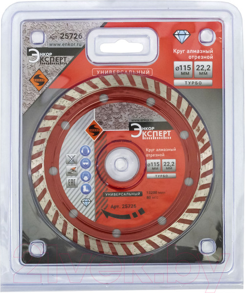 Изображение товара Отрезной диск алмазный Энкор 25726