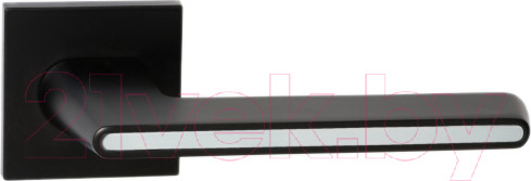 Изображение товара Ручка дверная Abriss R21.190 MBP/WH (черный матовый/белая вставка)