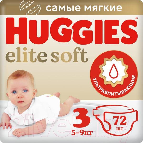 Подгузники детские Huggies Elite Soft 3 Mega (72шт)