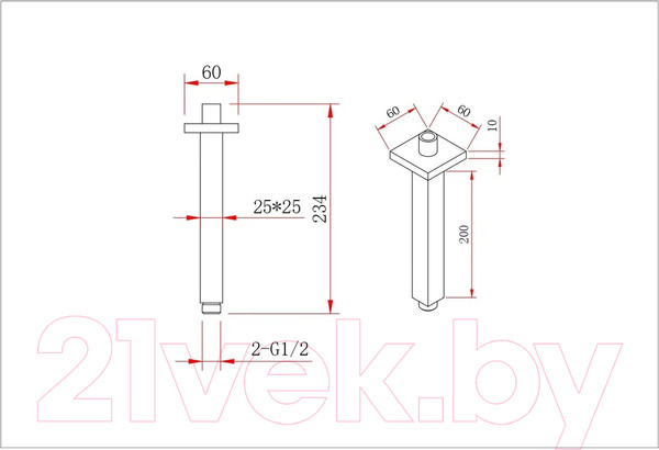 Изображение товара Душевой кронштейн Berges Ventas S / 074012