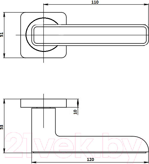 Изображение товара Ручка дверная Vettore R06.130 AL SN/CP (сатин/хром)