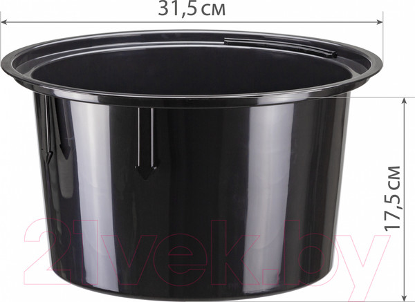 Изображение товара Кашпо Idea Дюна М3401 со вставкой (белый)