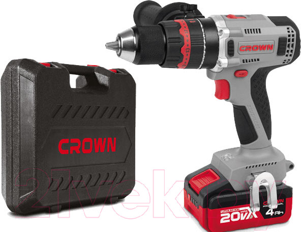 Изображение товара Аккумуляторная дрель-шуруповерт CROWN CT21093HMX-4 BMC
