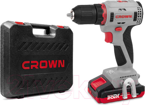 Изображение товара Аккумуляторная дрель-шуруповерт CROWN CT21091HX-2 BMC