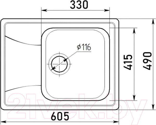 Изображение товара Мойка кухонная Arfeka Alexia (темно-серый)