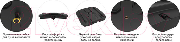 Изображение товара Бак для дачного душа Rostok Ok с лейкой / 2014.0110.899.001 (110л)
