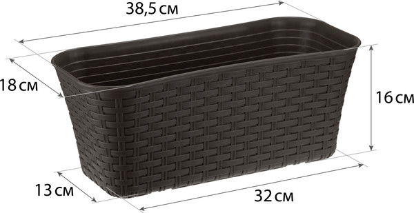 Изображение товара Кашпо Idea Ротанг М3225 (белый)