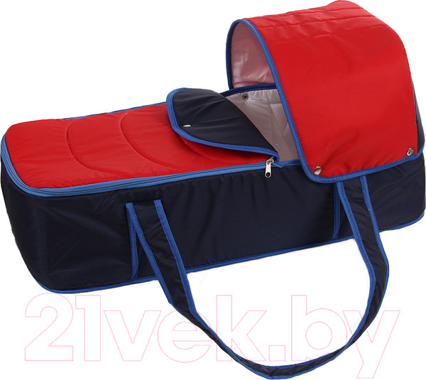 Изображение товара Люлька-переноска Карапуз 0236 (синий/красный)
