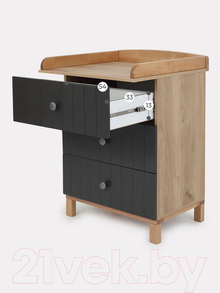 Изображение товара Комод пеленальный Rant Bamboo / 103 (Moon Grey)