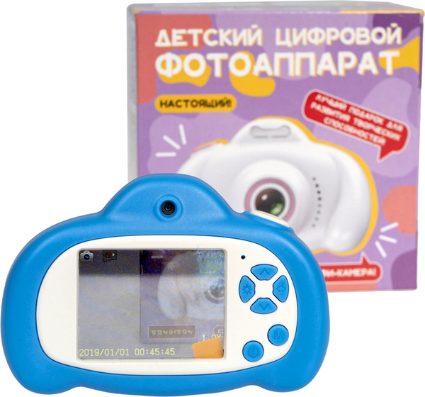 Изображение товара Детский фотоаппарат Bondibon С селфи камерой / ВВ5006 (голубой)