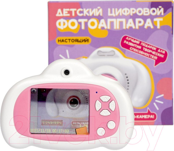 Изображение товара Детский фотоаппарат Bondibon С селфи камерой / ВВ5007 (белый)