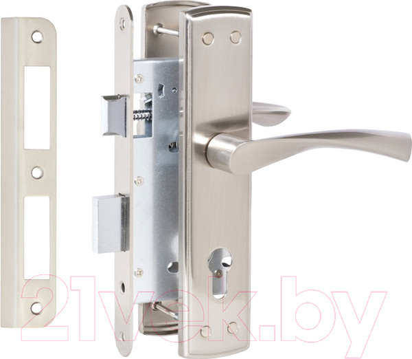 Изображение товара Замок врезной Vettore 7255-4 SN с ручкой (сатин)