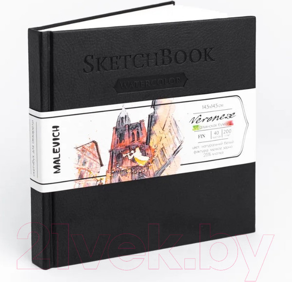 Изображение товара Скетчбук Малевичъ Veroneze / 401474 (40л, черный)