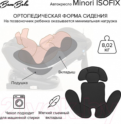 Изображение товара Автокресло Bambola Minori Isofix / KRES3558 (темно-серый)