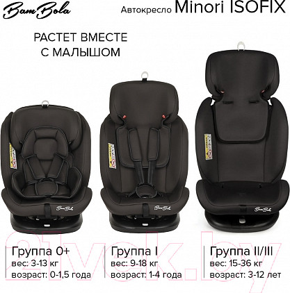 Изображение товара Автокресло Bambola Minori Isofix / KRES3558 (темно-серый)