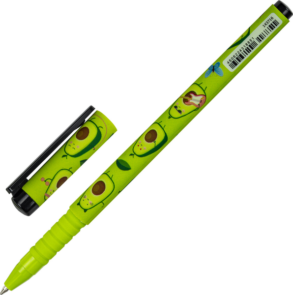 Изображение товара Ручка шариковая Brauberg Soft Touch Grip Avocado / 143716 (синий)