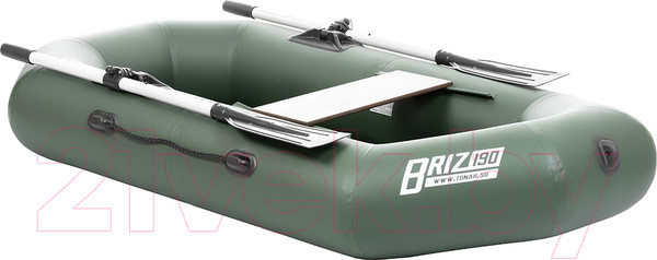 Изображение товара Надувная лодка Тонар Бриз 190 с веслами / 6852863 (зеленый)