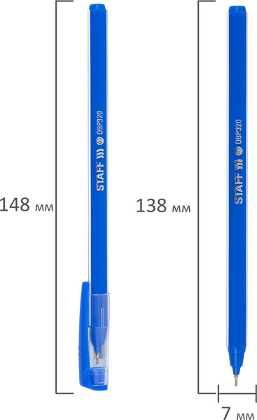Изображение товара Ручка шариковая Staff Basic OBP-320 / 143023 (синий)