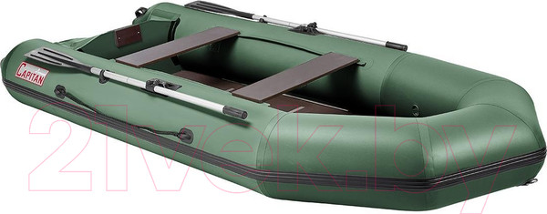 Изображение товара Надувная лодка Тонар Капитан Т330 слань+киль / 4897020 (зеленый)