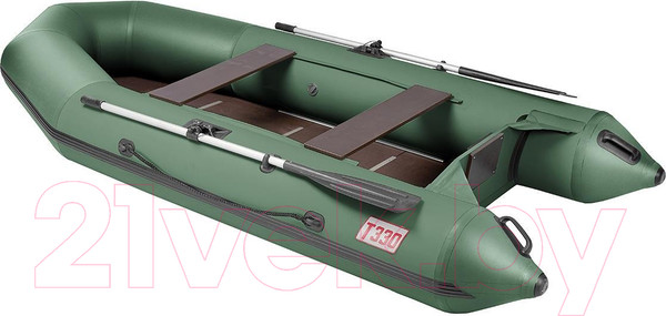 Изображение товара Надувная лодка Тонар Капитан Т330 слань+киль / 4897020 (зеленый)