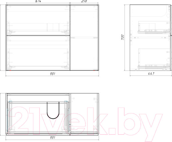 Изображение товара Тумба под умывальник Grossman Адель 100 / 1010002