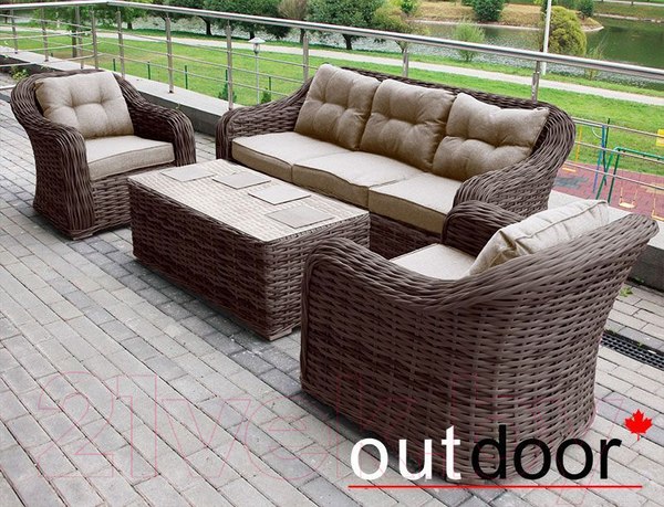 Изображение товара Комплект садовой мебели OUTDOOR Касабланка OUT-0018 ш/п (коричневый)