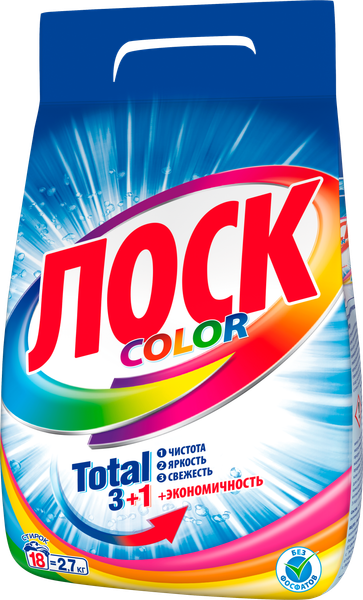 Изображение товара Стиральный порошок ЛОСК Color (2.7кг)