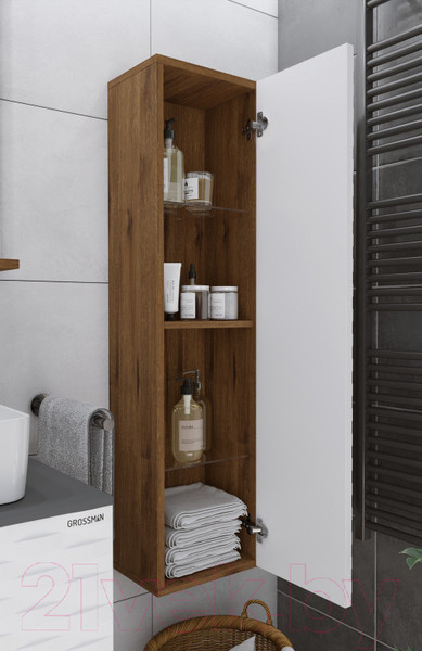 Изображение товара Шкаф-полупенал для ванной Grossman Альба 30 / 303009